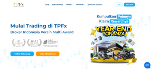 Laman daftar akun demo TPFx