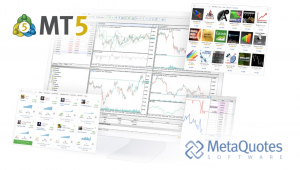 Tampilan Meta Trader 5 chart