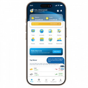 Screenshot aplikasi investasi trading