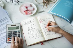 Women working on small business